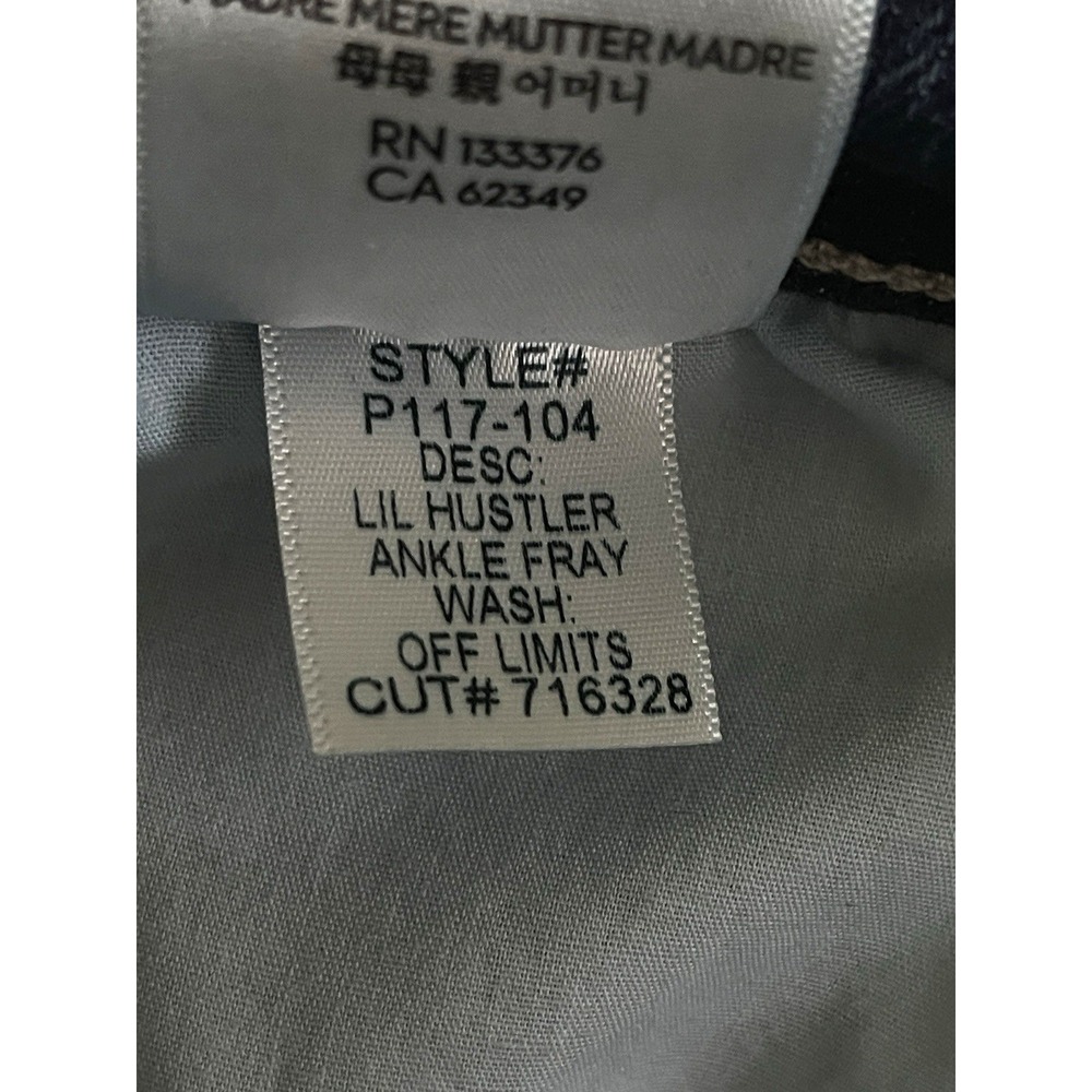 MOTHER Womens Lil' Hustler Ankle Fray in Off Limits Jeans Size 31 Dark Wash - Picture 10 of 14